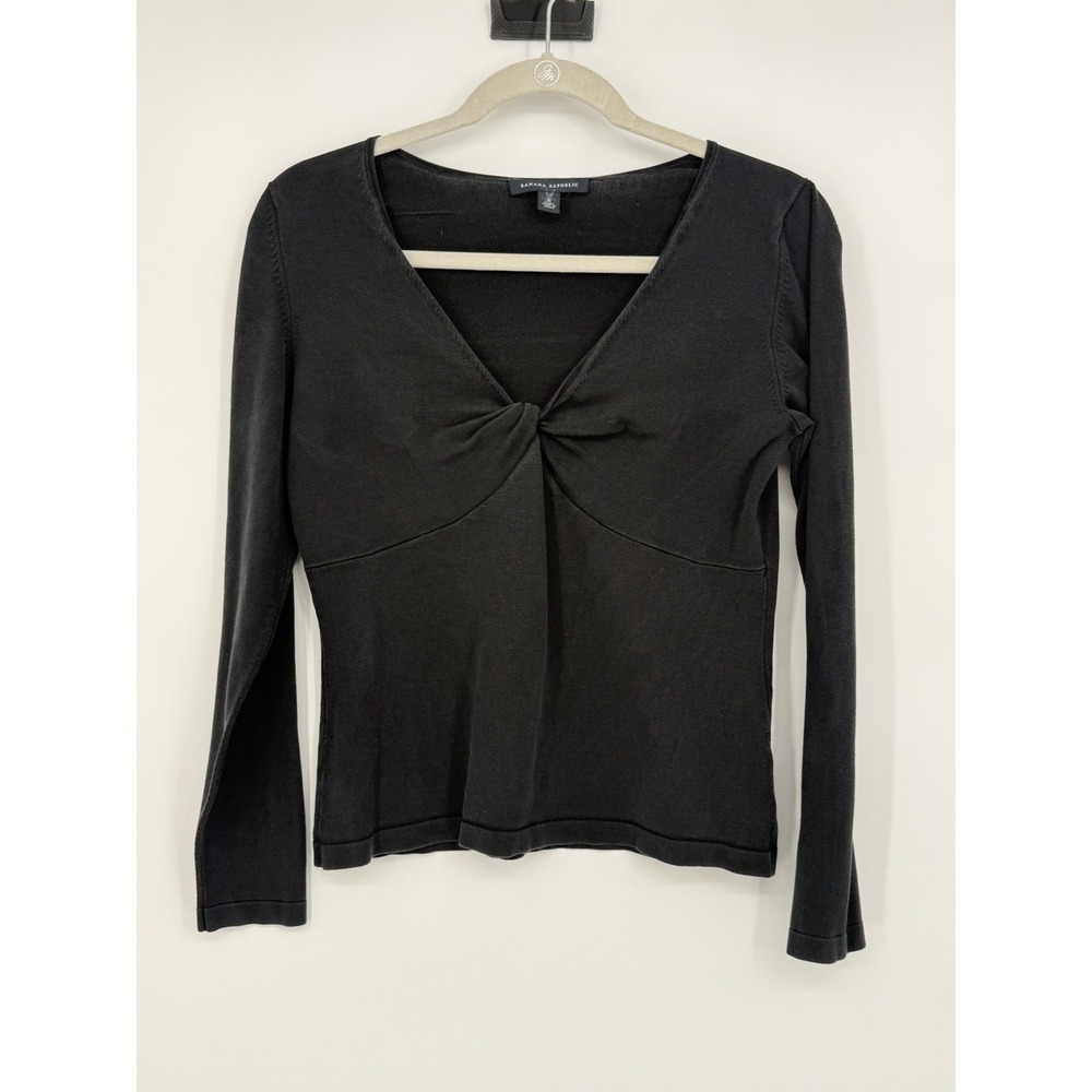 Banana Republic Black Long Sleeve Top Medium